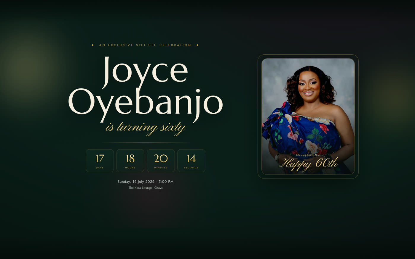 Joyce 60 Check-in